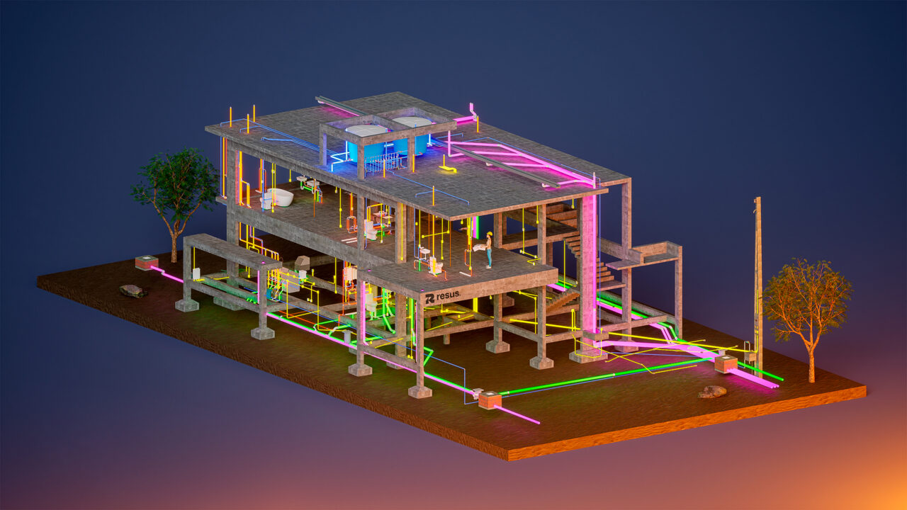 1. Render Estrutura-Hidro-Elétrico Residência V1